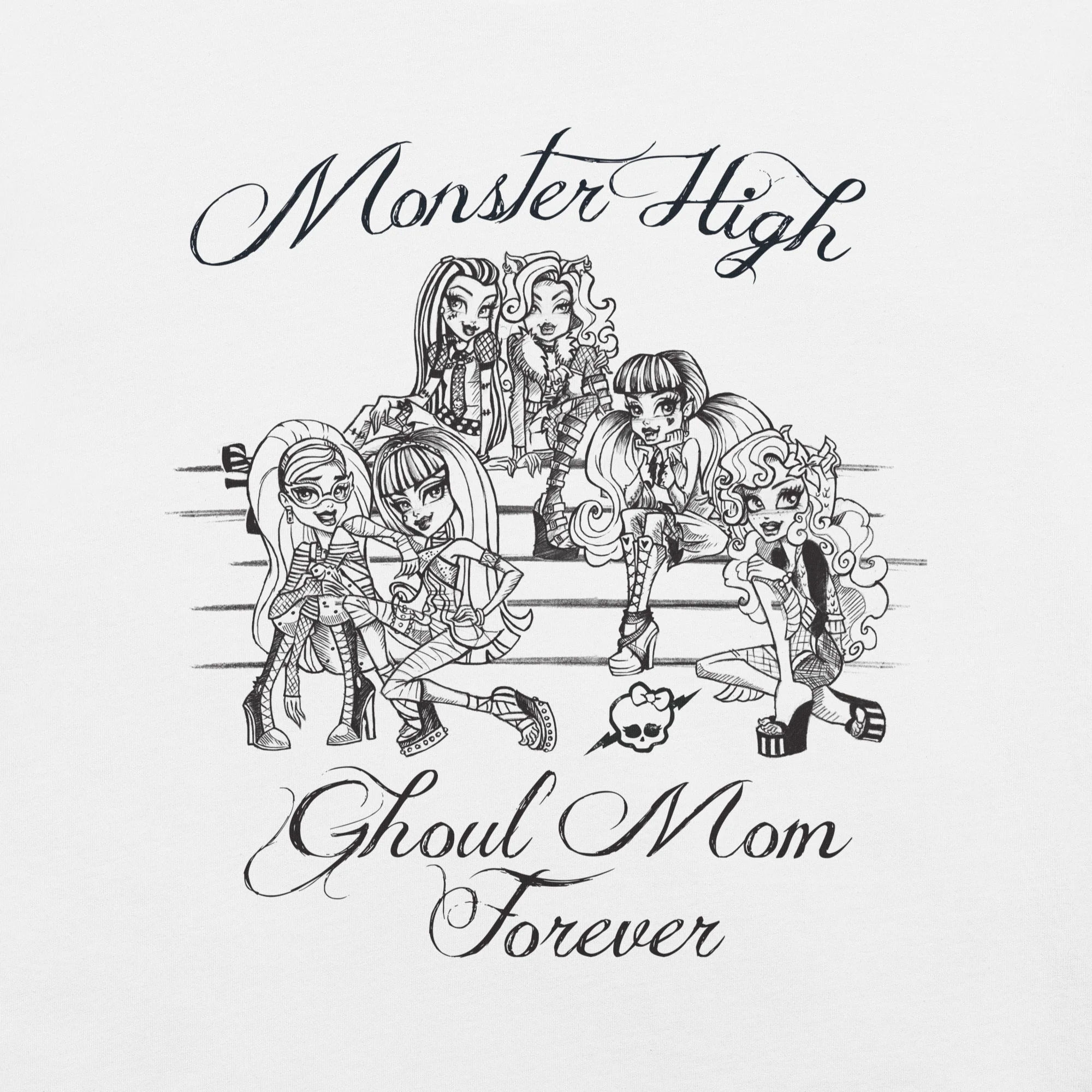 Monster High Ghoul Mom Forever White T-shirt - Image 3