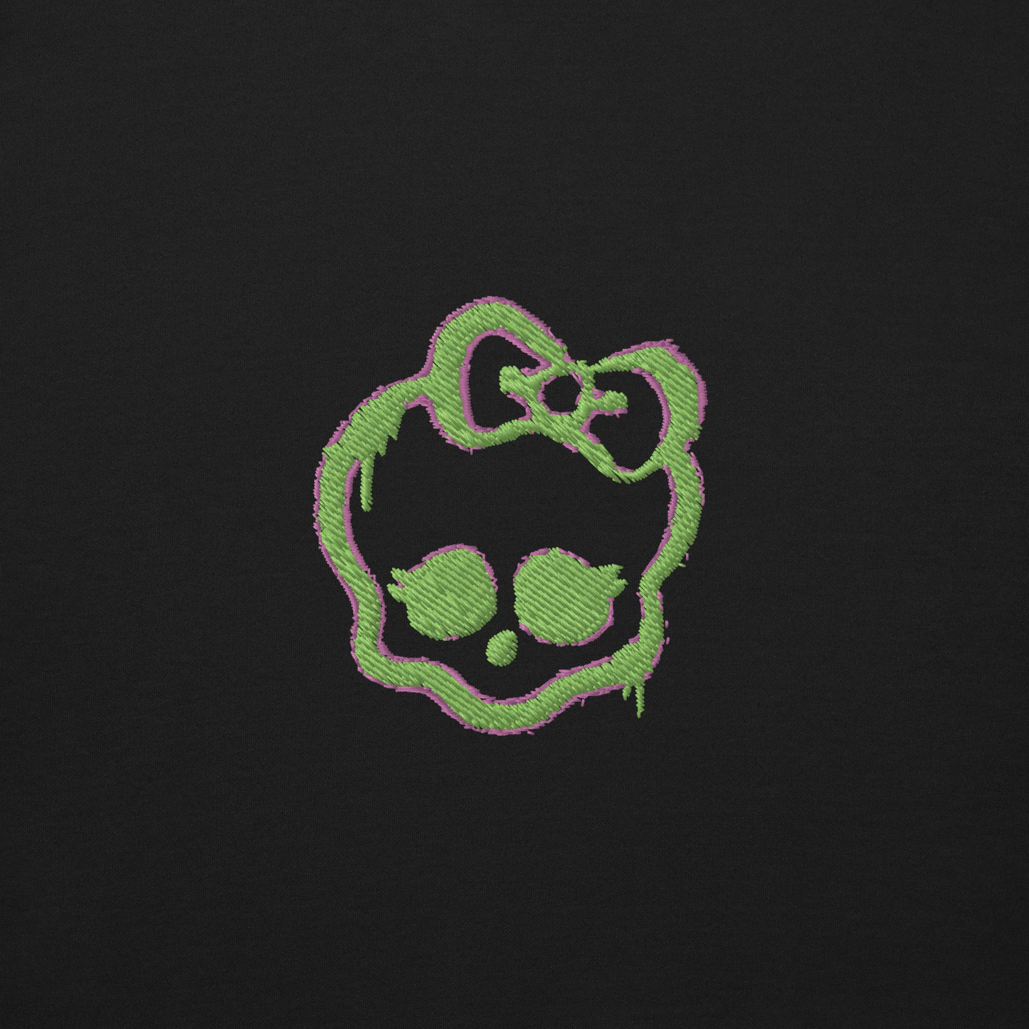 Monster High Lunar Glow Logo Embroidered Black Sweatshirt - Image 2
