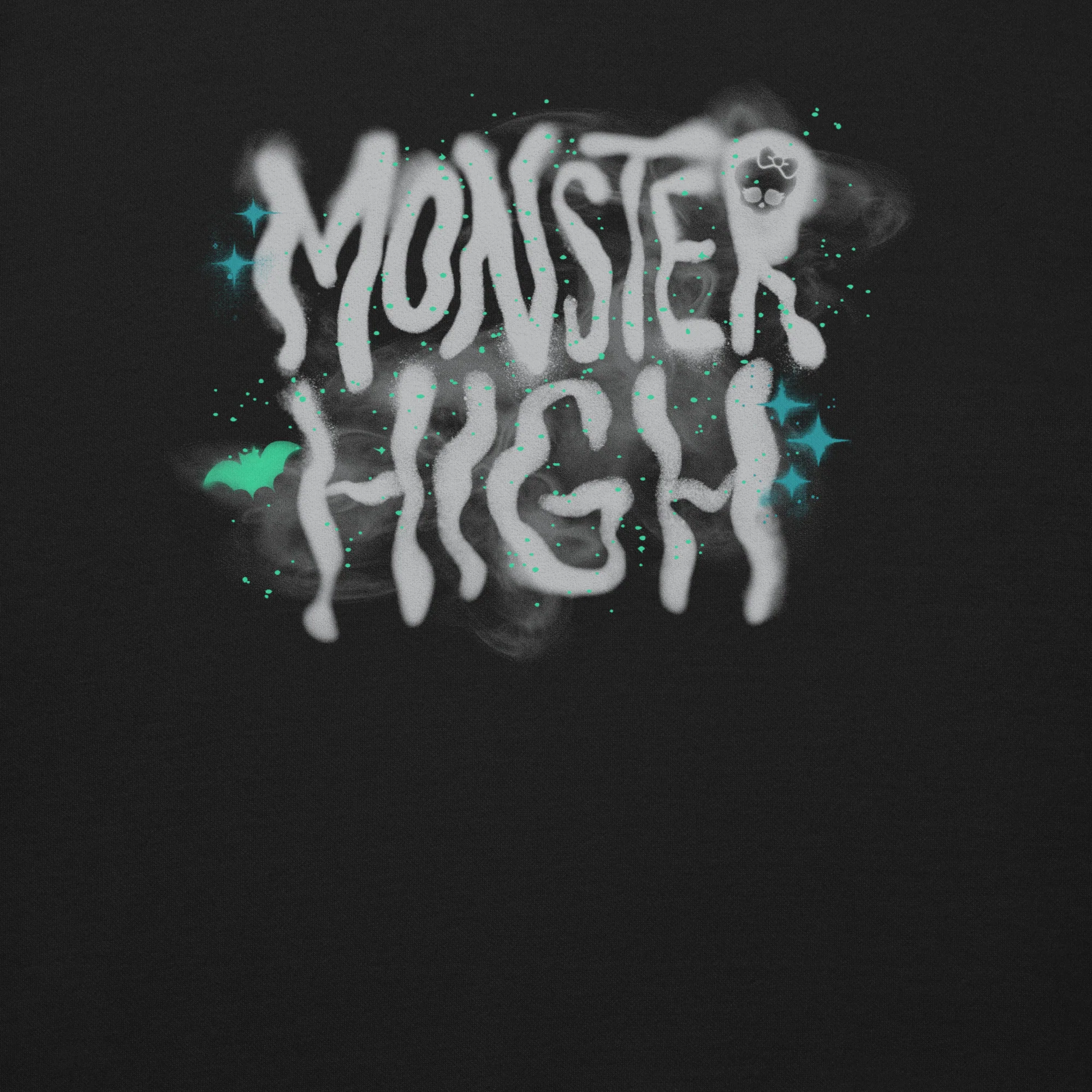Monster High Lunar Glow Logo Embroidered Black Sweatshirt - Image 5
