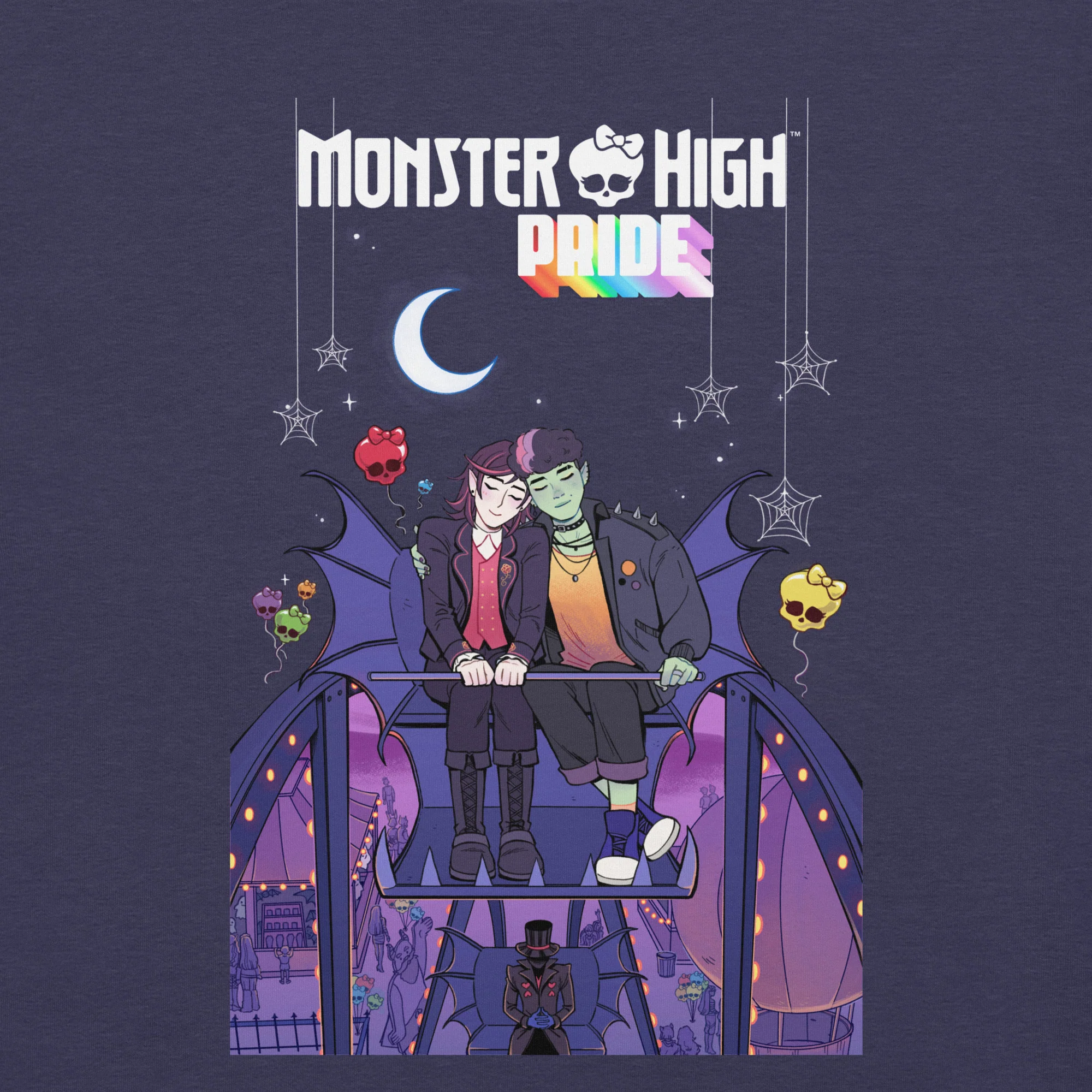 Monster High Pride Kieran & Spelldon Navy T-Shirt - Image 3