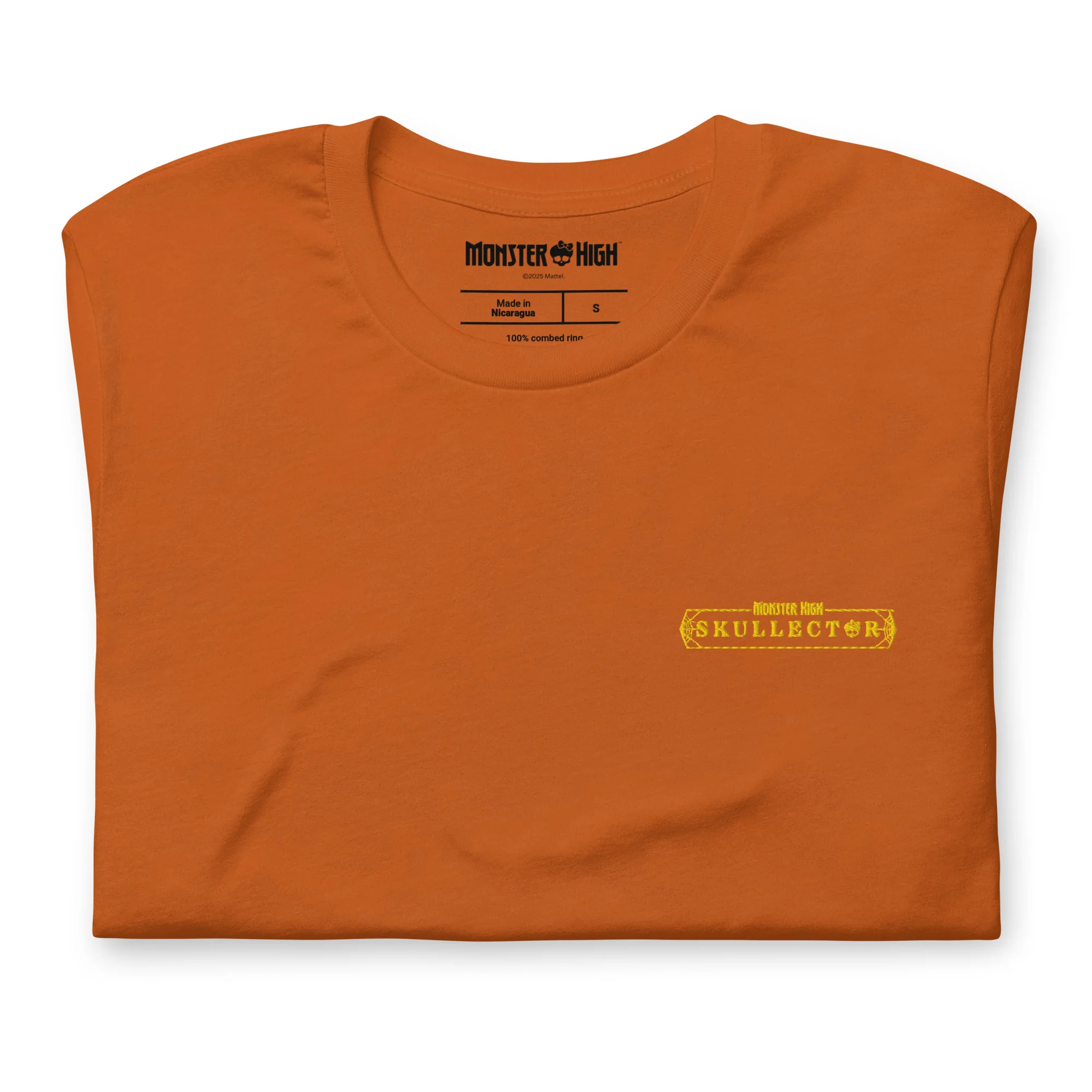 Monster High Skelita Día de Muertos Embroidered Orange T-Shirt - Image 4