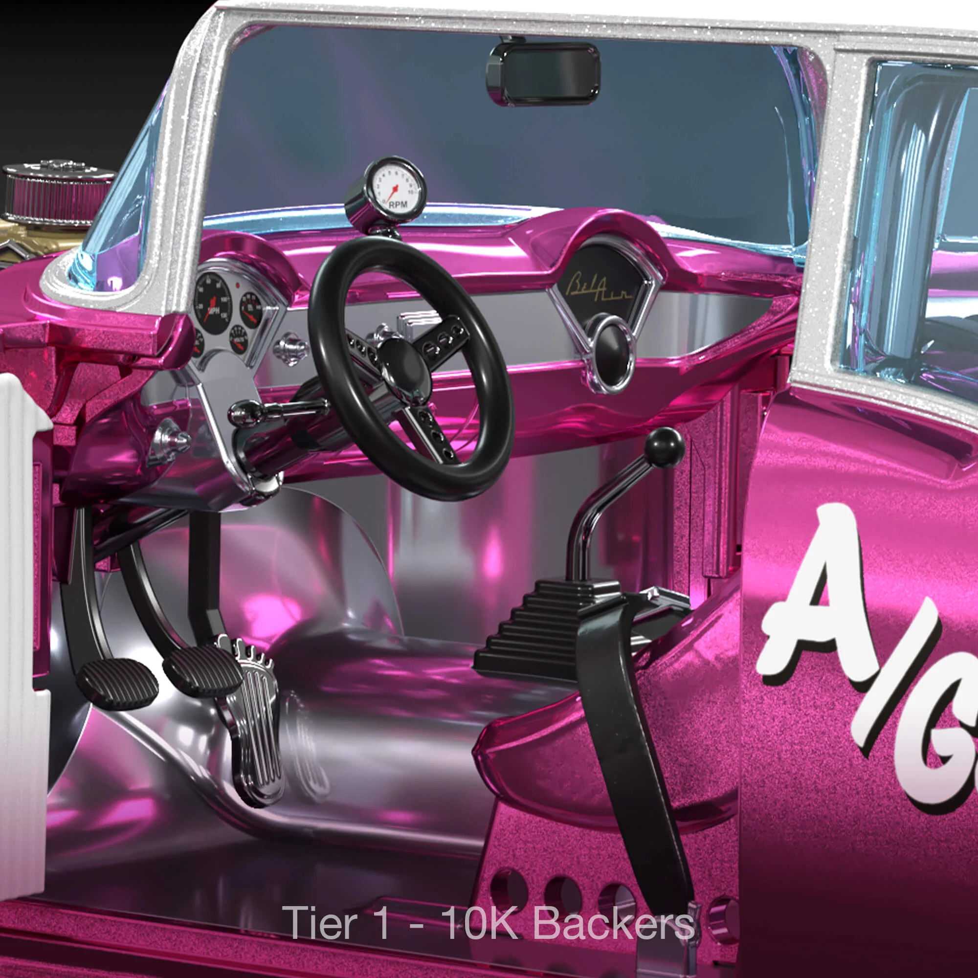 RLC Exclusive 1:18 Scale ‘55 Chevy Bel Air Gasser “Candy Striper” - Crowdfund - Image 8