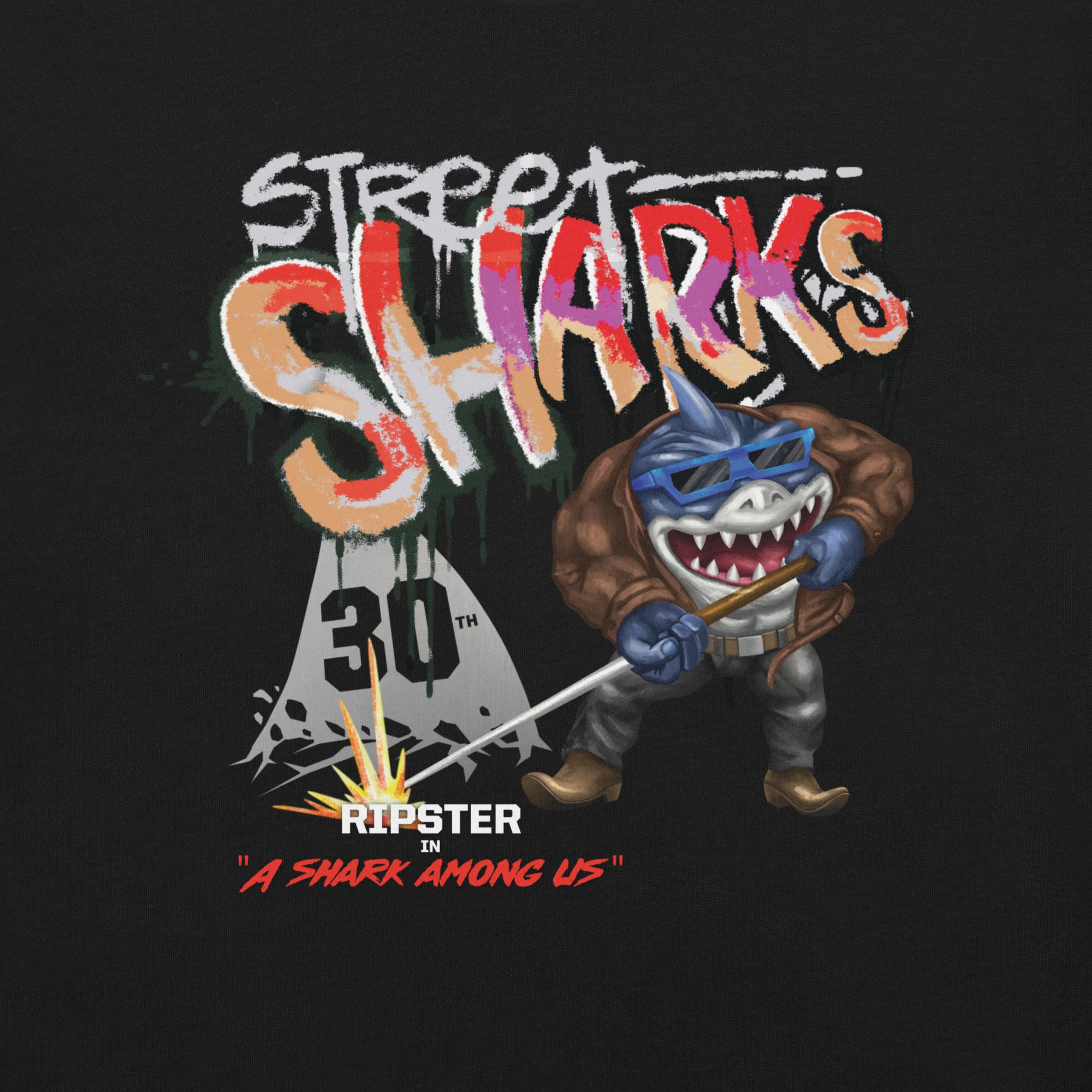 Street Sharks 30th Anniversary Ripster T-Shirt - Image 2