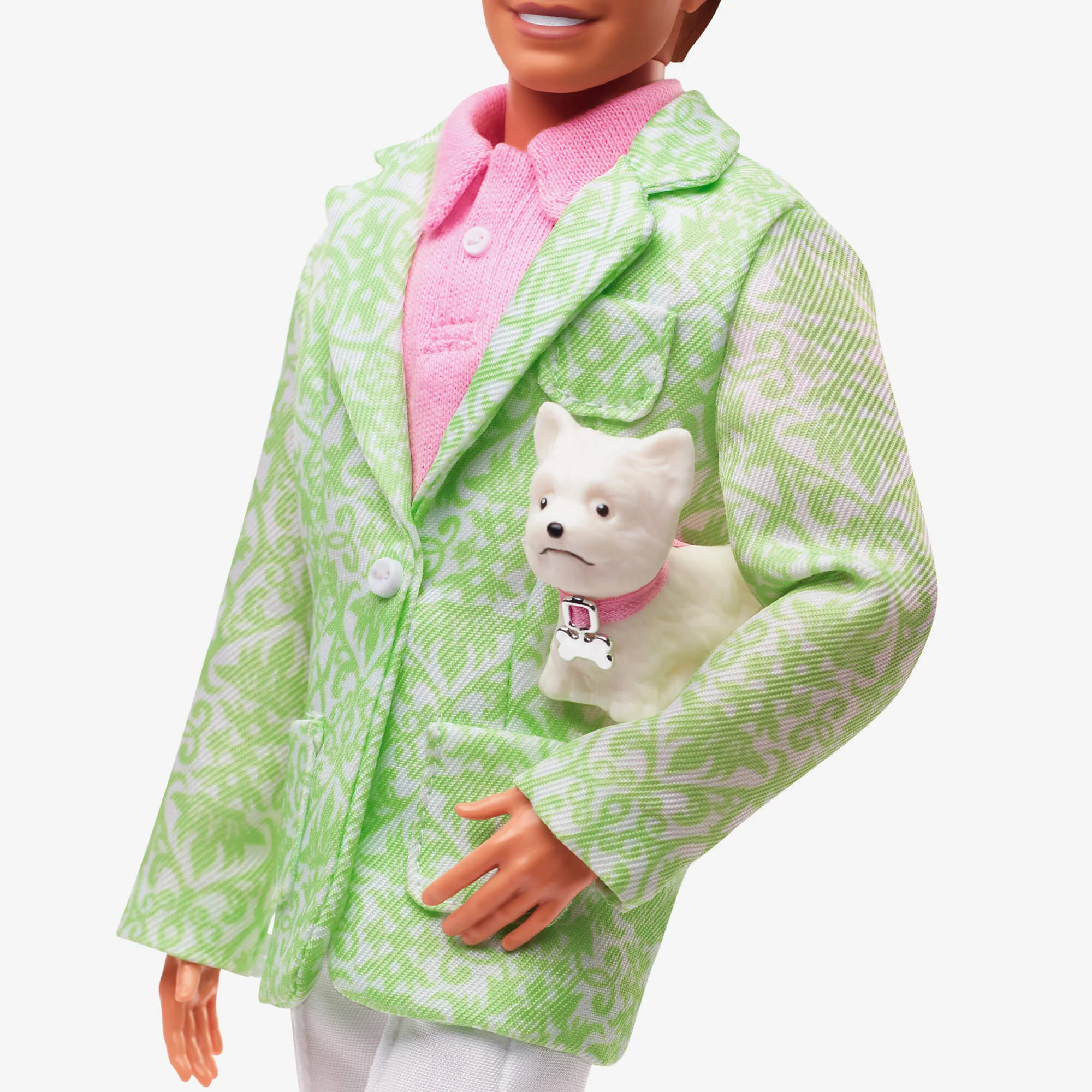 “Sugar’s Daddy” Ken Doll in Pastel Suit With Dog – Barbie The Movie - Image 10