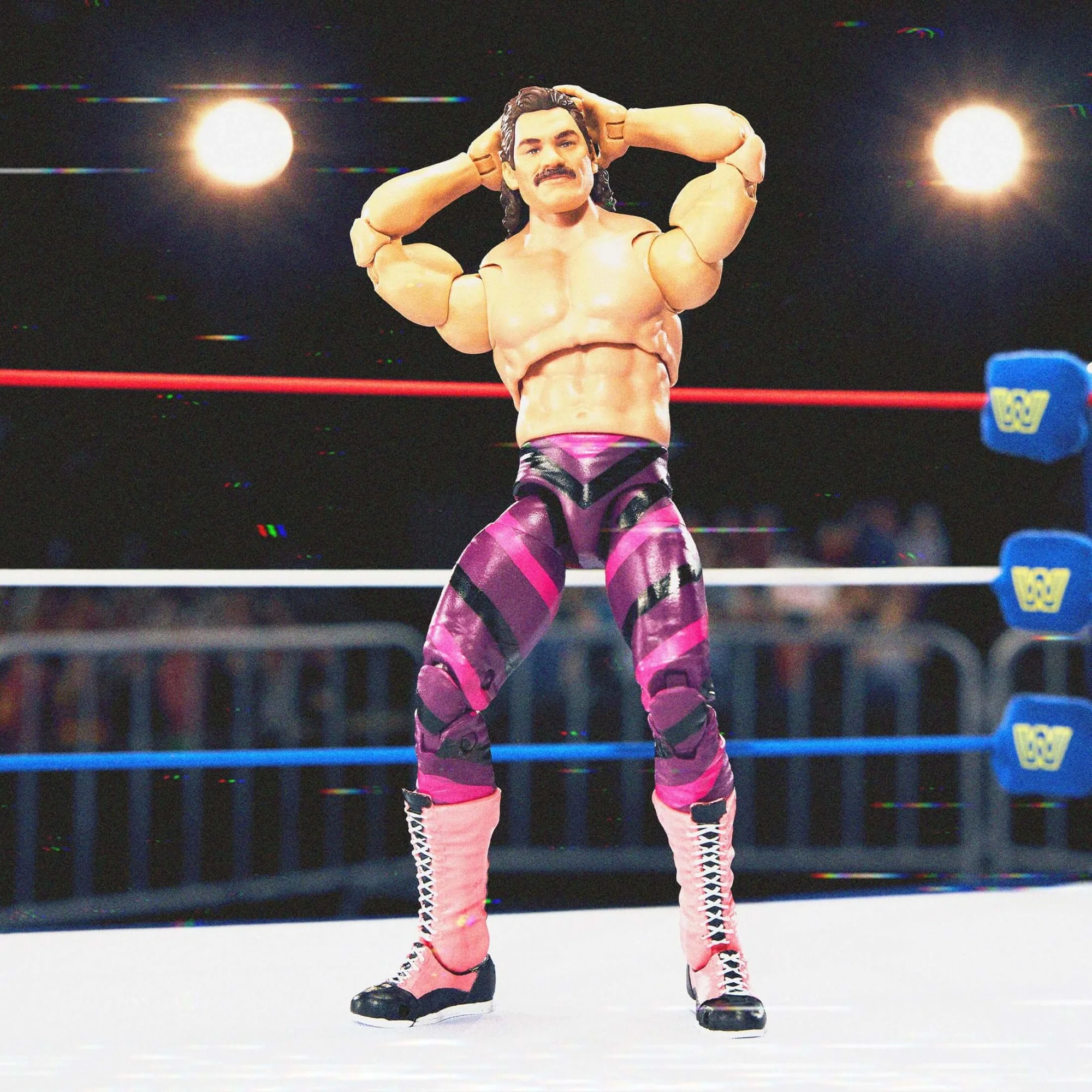 WWE Action Figure Ultimate Edition Coliseum Collection Jake “The Snake” Roberts & “Ravishing” Rick Rude 2-Pack - Image 6