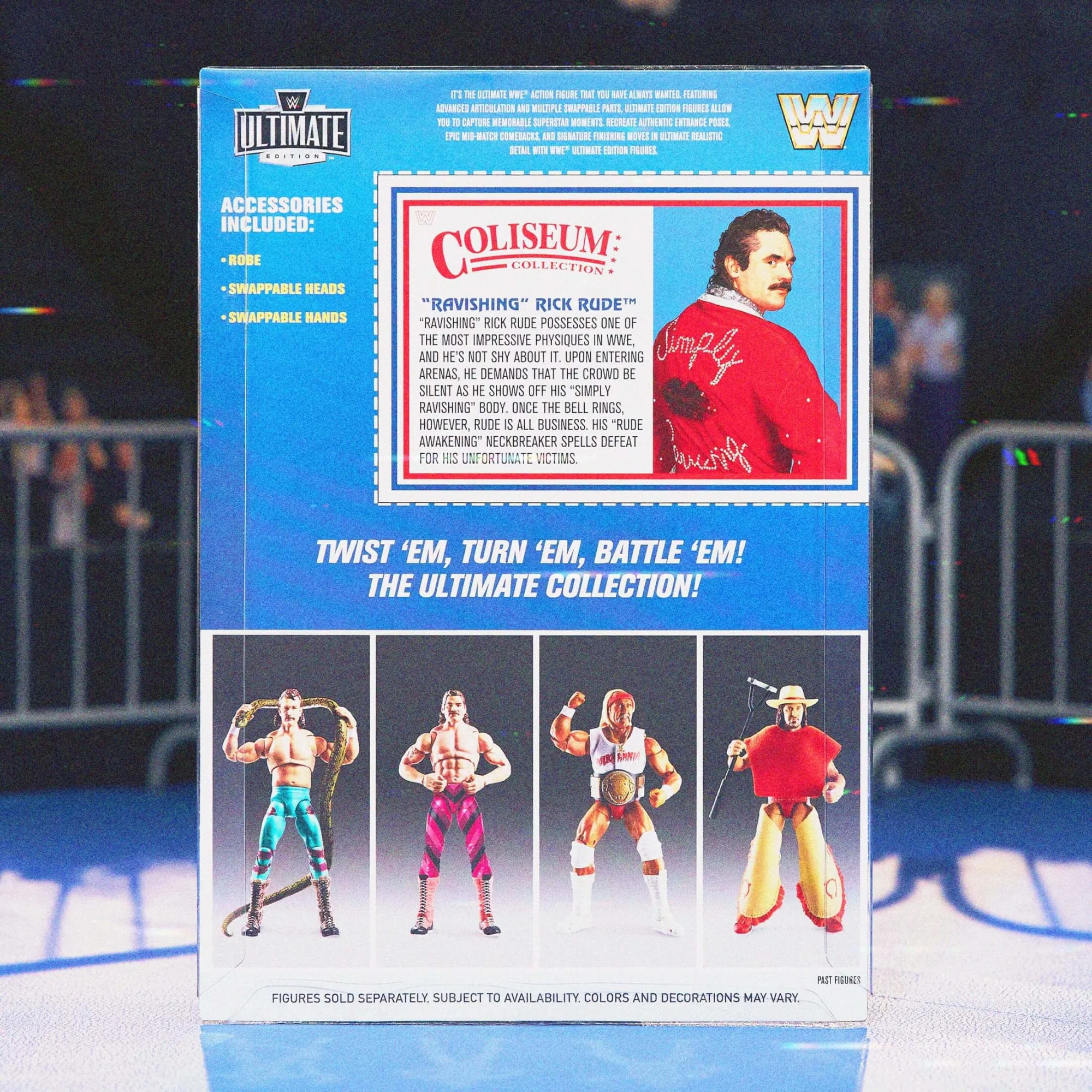 WWE Action Figure Ultimate Edition Coliseum Collection Jake “The Snake” Roberts & “Ravishing” Rick Rude 2-Pack - Image 9