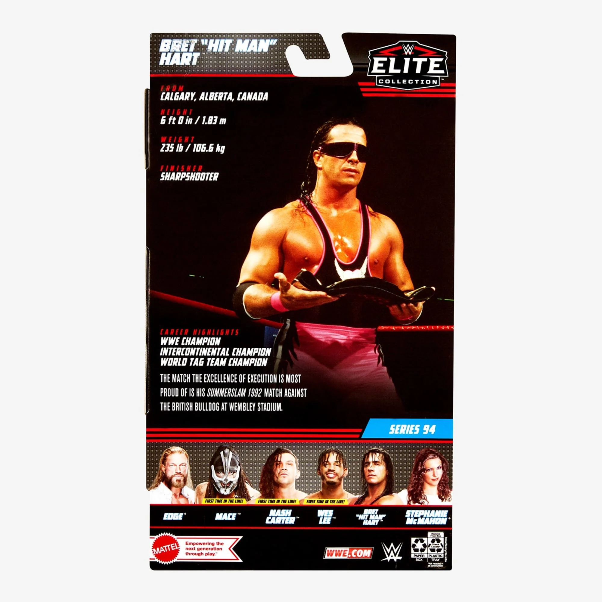 WWE Bret "Hit Man" Hart™ Elite Collection Action Figure - Image 7