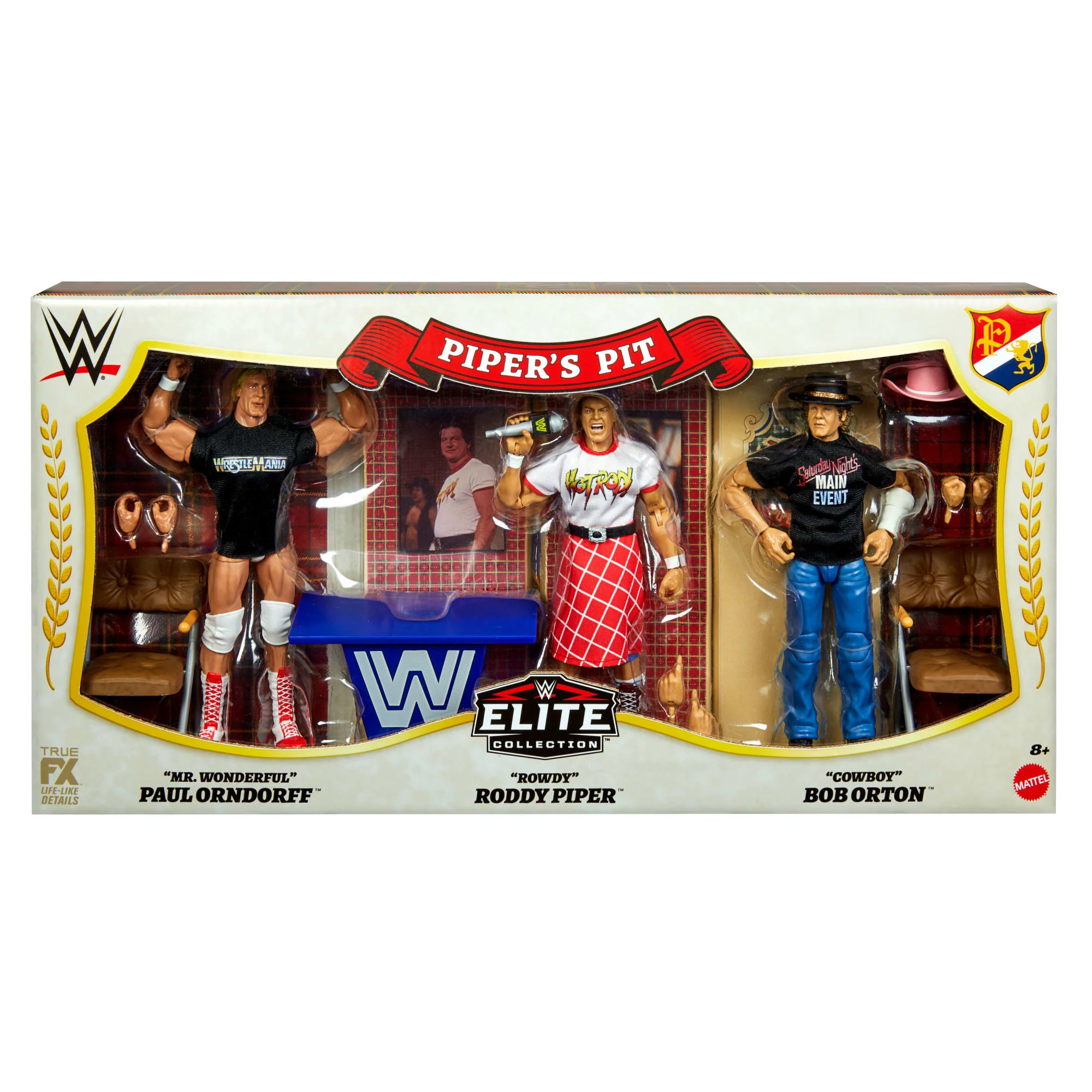 WWE Elite Collection Piper’s Pit Set of 3 Action Figures - Image 6