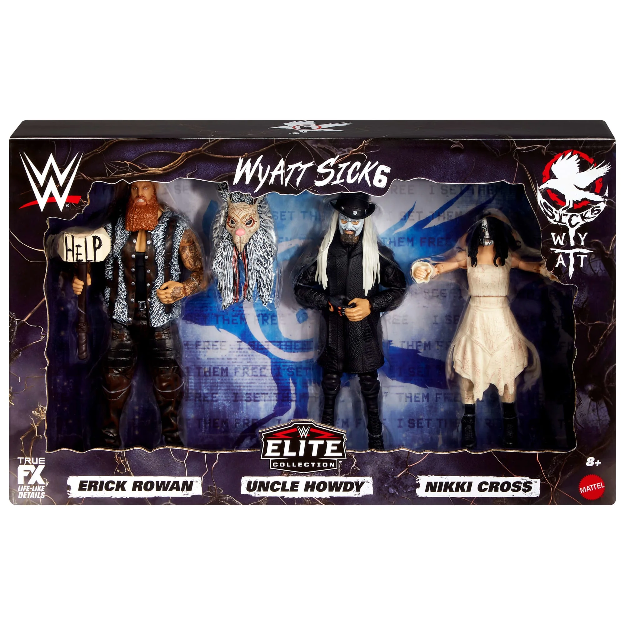 WWE Elite Collection Wyatt Sicks Set of 3 Action Figures - Image 5