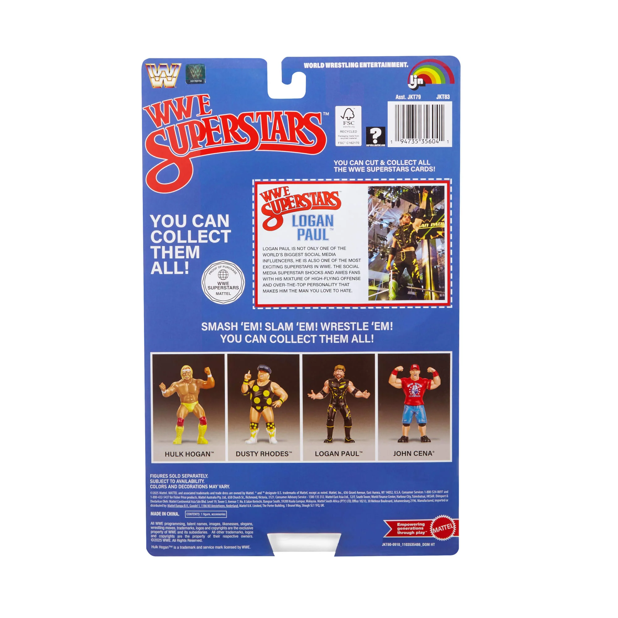 LJN WWE Superstars Logan Paul Action Figure - Image 6